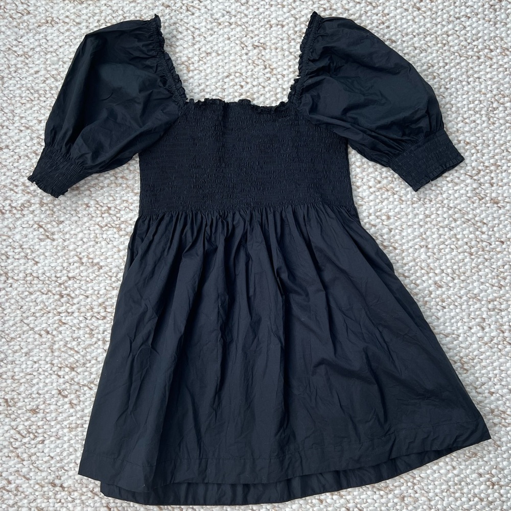 Hill House Black Puff Sleeve Mini Sundress - Picture 5 of 6